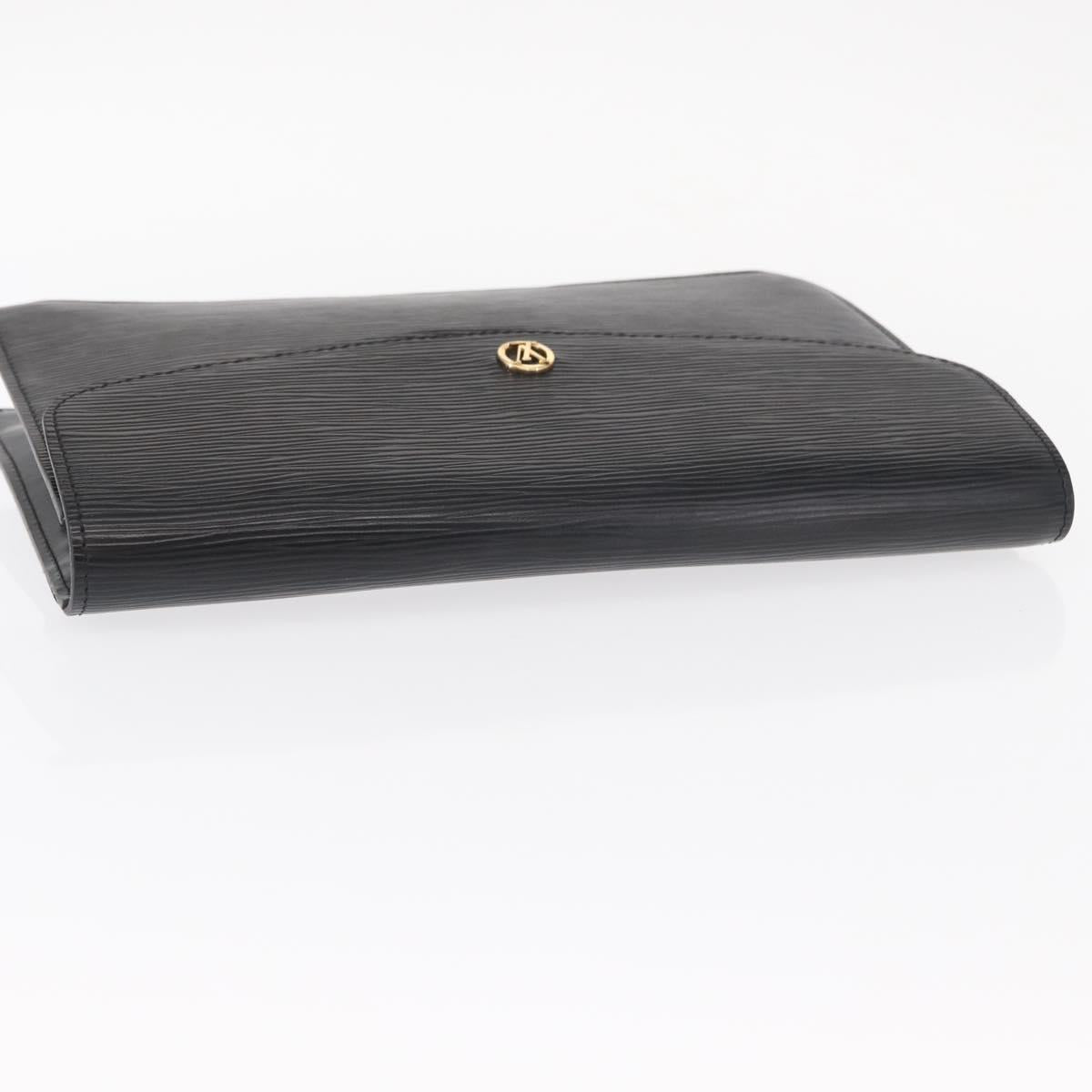 LOUIS VUITTON Epi Montaigne 27 Clutch Bag Black M52652 LV Auth ep12214