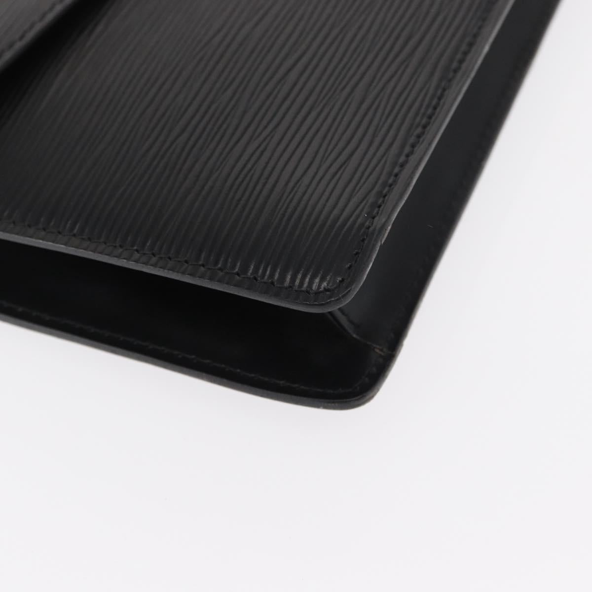 LOUIS VUITTON Epi Montaigne 27 Clutch Bag Black M52652 LV Auth ep12214