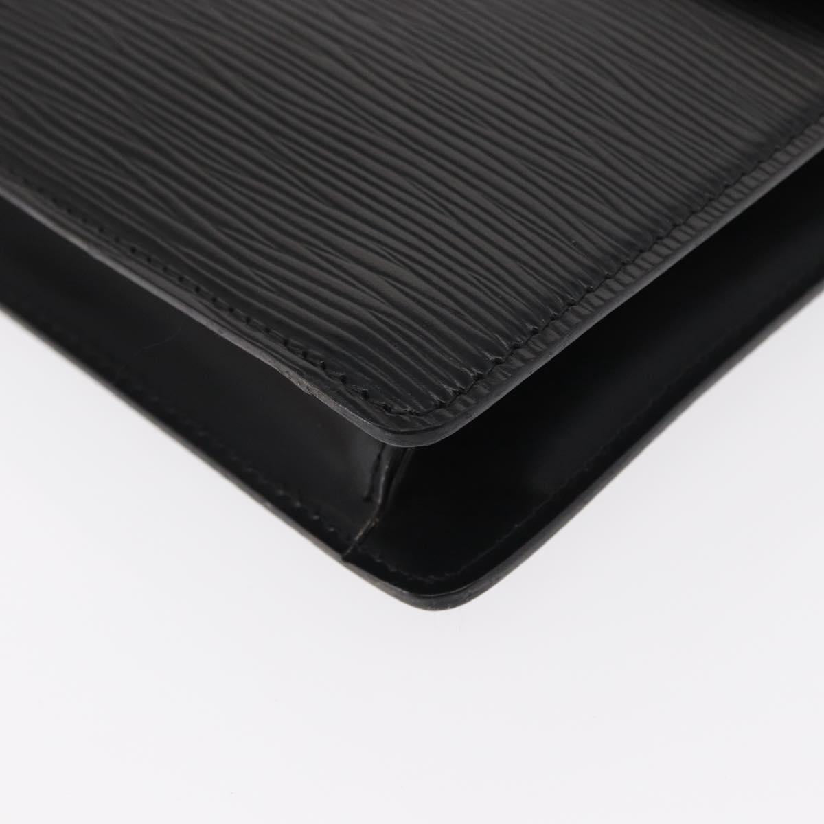 LOUIS VUITTON Epi Montaigne 27 Clutch Bag Black M52652 LV Auth ep12214