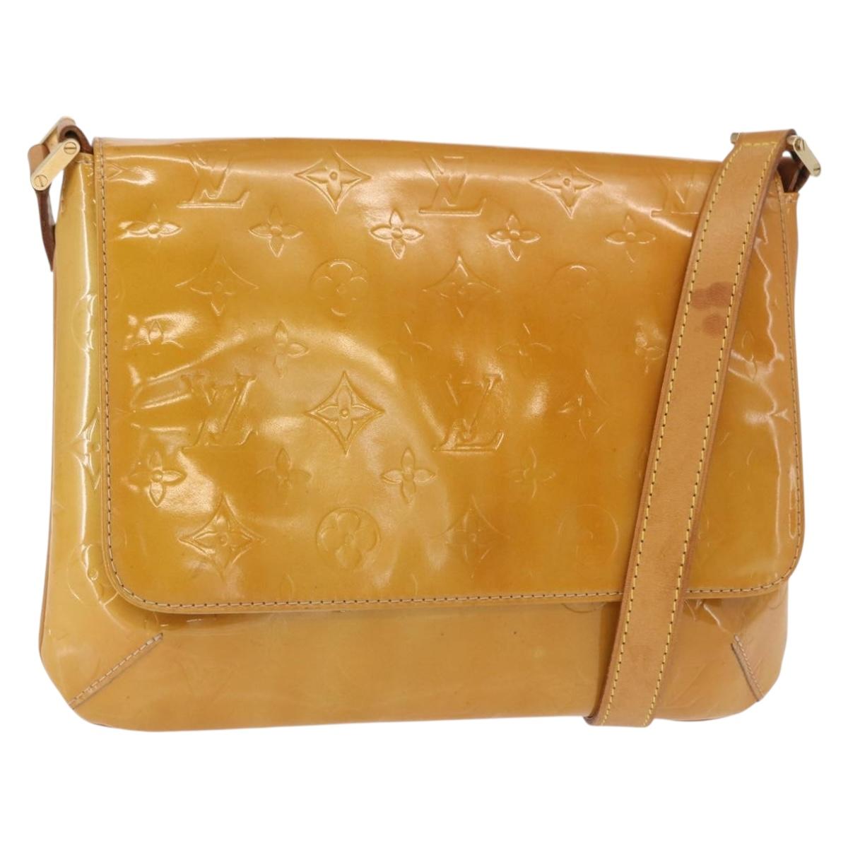 LOUIS VUITTON Monogram Vernis Thompson Street Bag Beige M91301 LV Auth ep12217