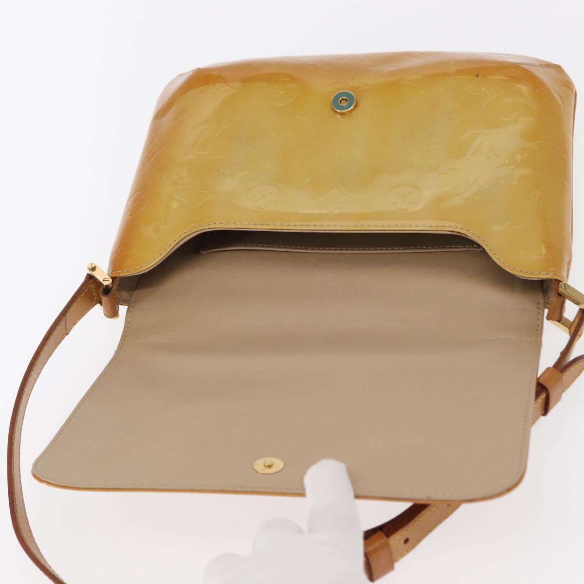 LOUIS VUITTON Monogram Vernis Thompson Street Bag Beige M91301 LV Auth ep12217