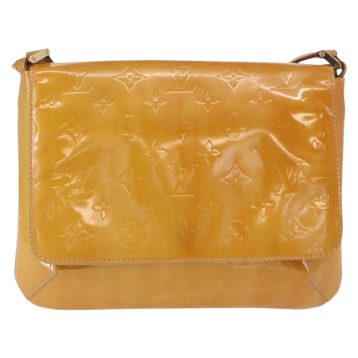 LOUIS VUITTON Monogram Vernis Thompson Street Bag Beige M91301 LV Auth ep12217