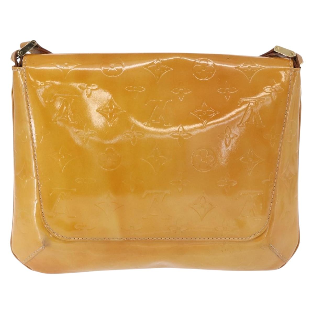 LOUIS VUITTON Monogram Vernis Thompson Street Bag Beige M91301 LV Auth ep12217
