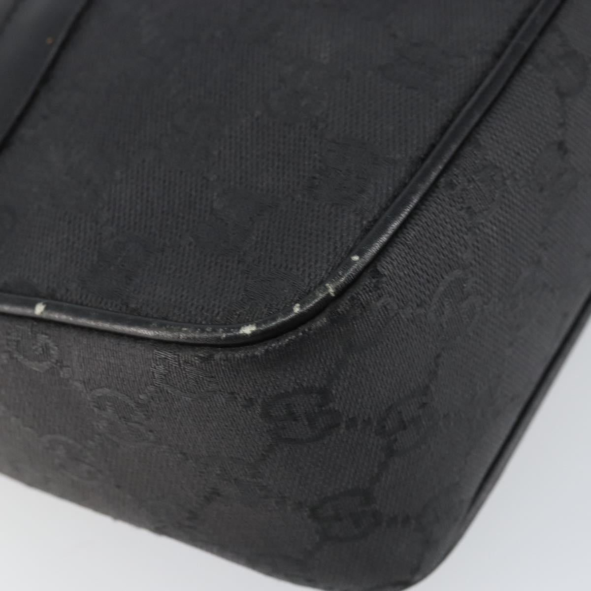 GUCCI GG Canvas Shoulder Bag Black Gold 001 14 0412 Auth ep12224