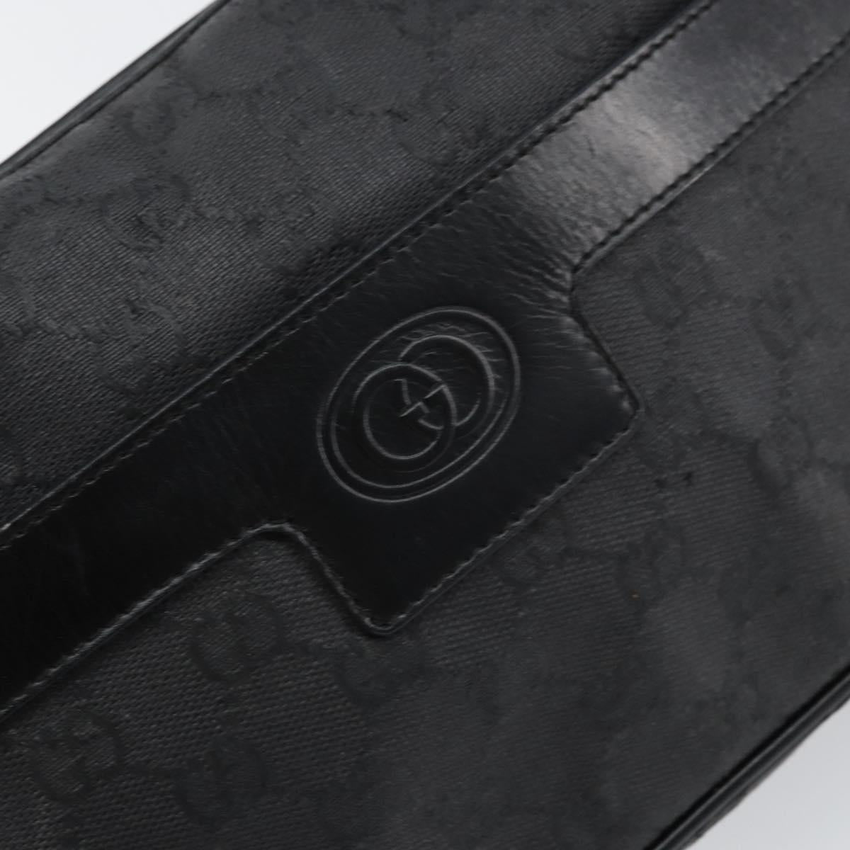 GUCCI GG Canvas Shoulder Bag Black Gold 001 14 0412 Auth ep12224