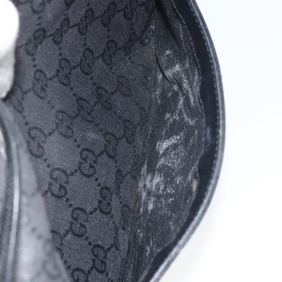 GUCCI GG Canvas Shoulder Bag Black Gold 001 14 0412 Auth ep12224