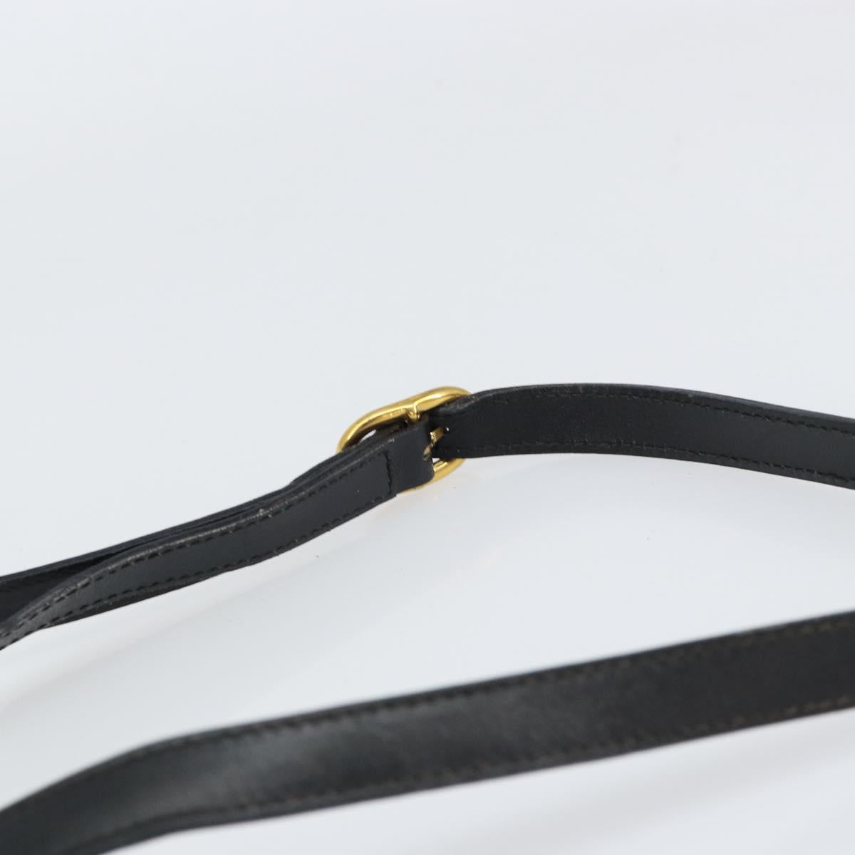 GUCCI GG Canvas Shoulder Bag Black Gold 001 14 0412 Auth ep12224