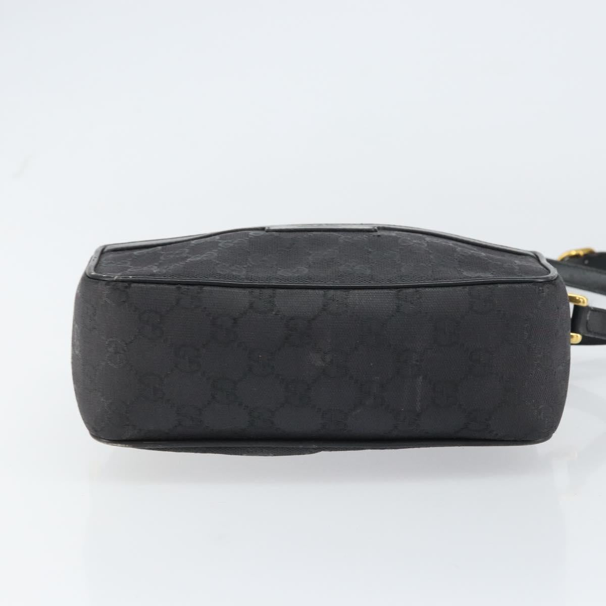 GUCCI GG Canvas Shoulder Bag Black Gold 001 14 0412 Auth ep12224