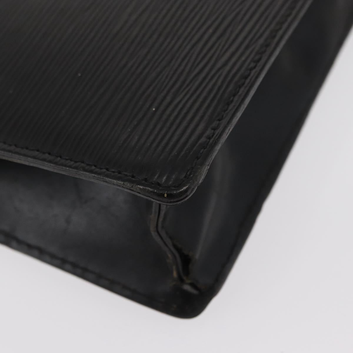 LOUIS VUITTON Epi Serie Dragonne Clutch Bag Black Noir M52612 LV Auth ep12225