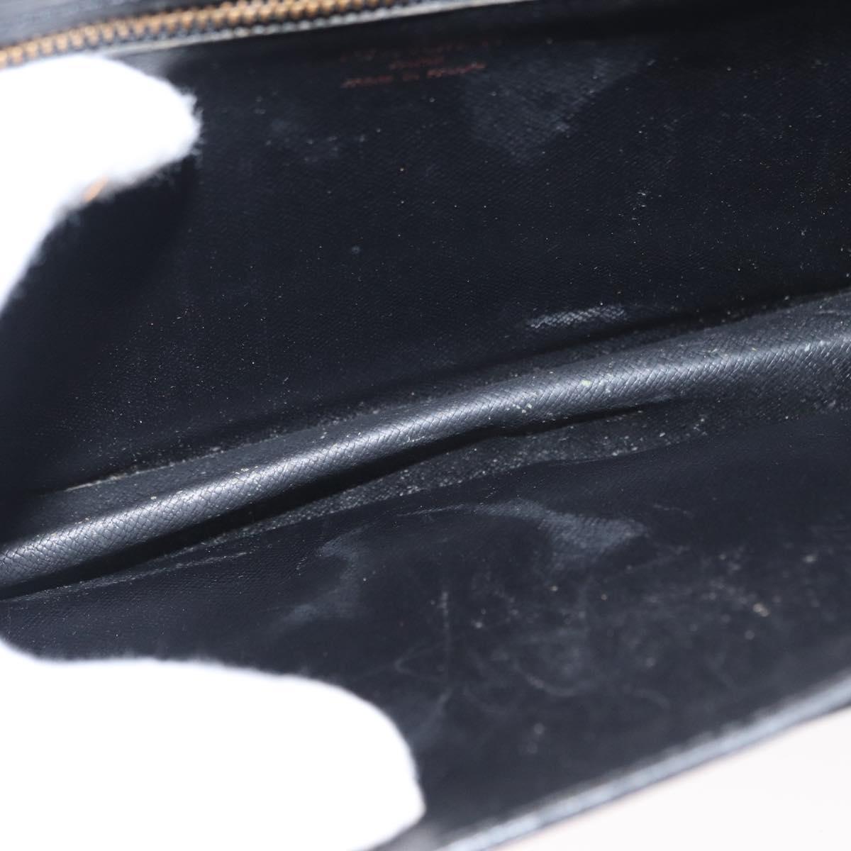 LOUIS VUITTON Epi Serie Dragonne Clutch Bag Black Noir M52612 LV Auth ep12225