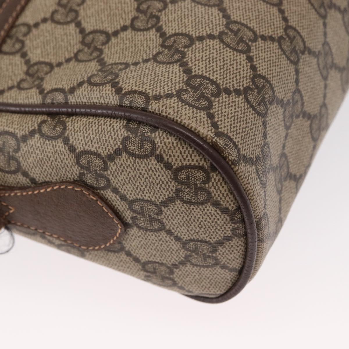 GUCCI GG Supreme Web Sherry Line Bag PVC Beige Gold 56 02 088 Auth ep12231