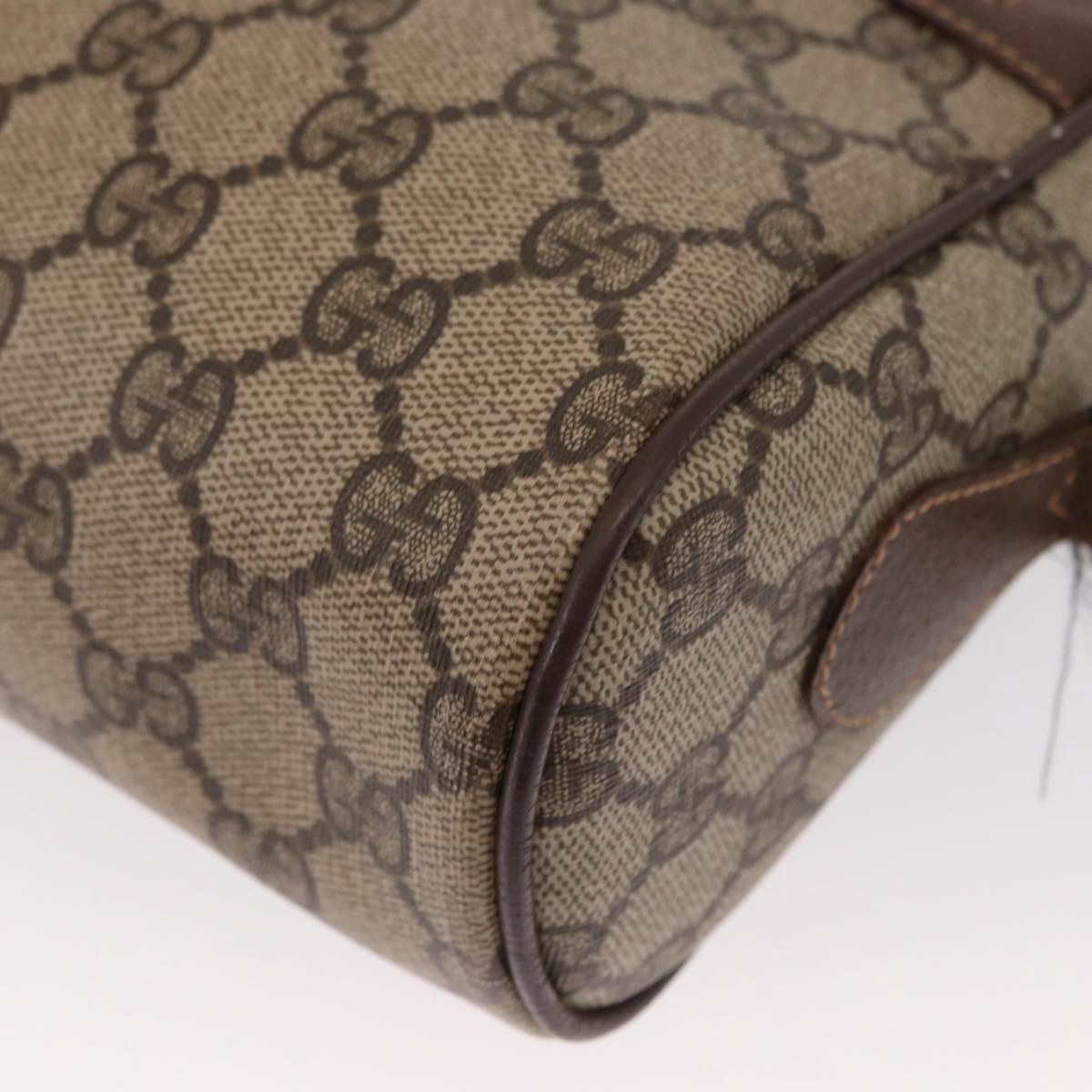 GUCCI GG Supreme Web Sherry Line Bag PVC Beige Gold 56 02 088 Auth ep12231