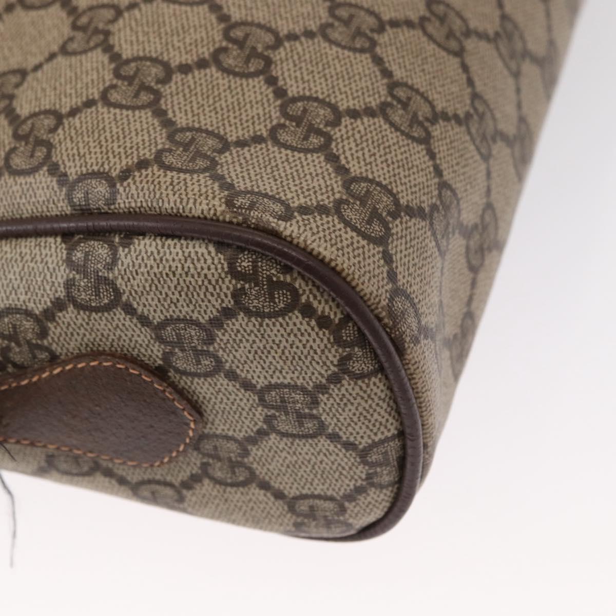 GUCCI GG Supreme Web Sherry Line Bag PVC Beige Gold 56 02 088 Auth ep12231