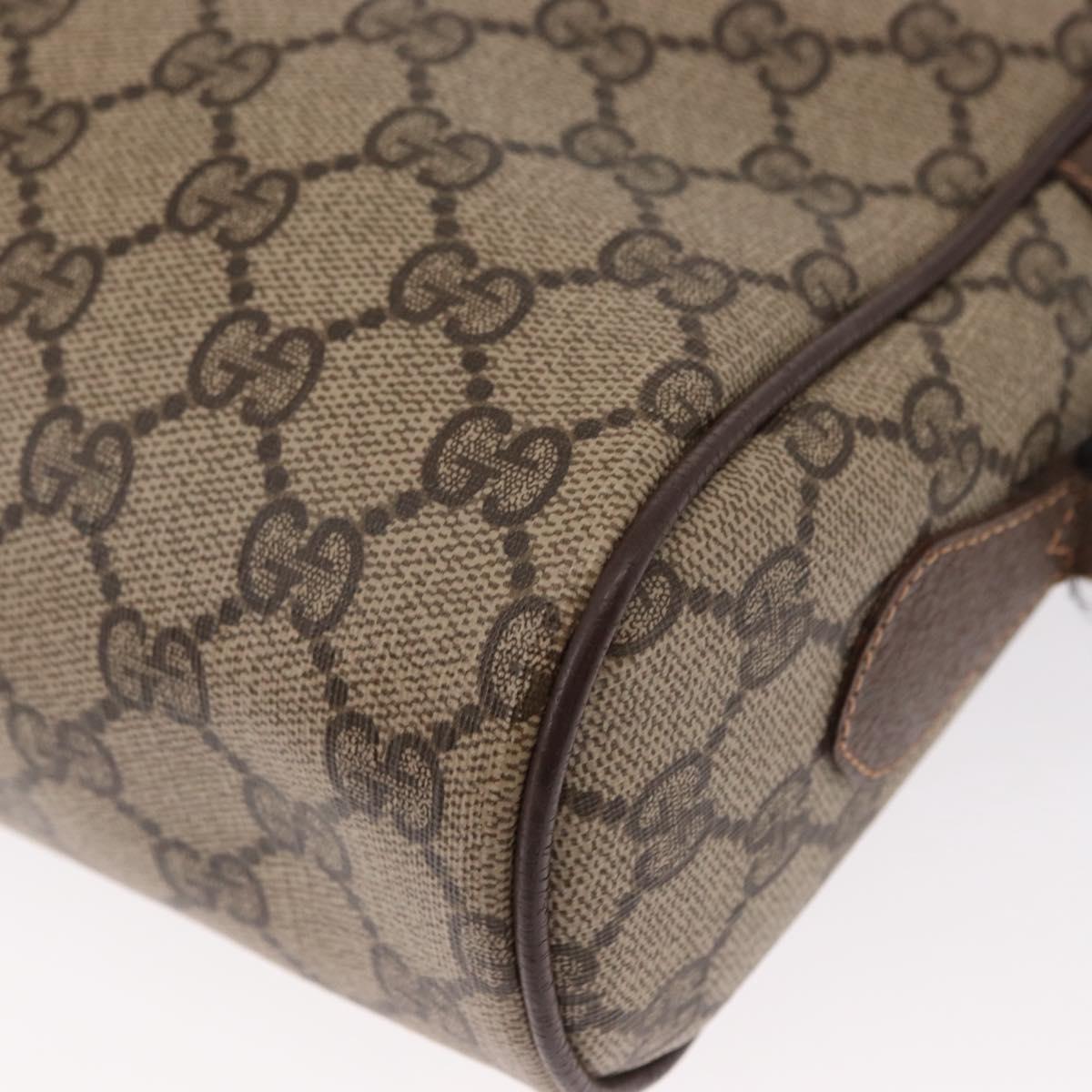 GUCCI GG Supreme Web Sherry Line Bag PVC Beige Gold 56 02 088 Auth ep12231
