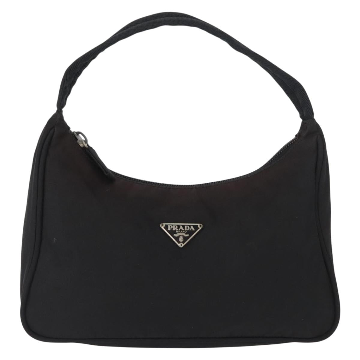 PRADA Hand Bag Nylon Black Auth ep12246