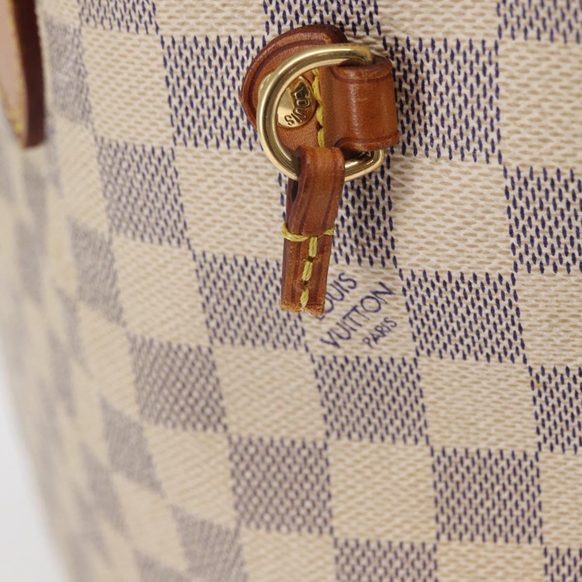 LOUIS VUITTON Damier Azur Neverfull MM Tote Bag N41605 LV Auth ep12251