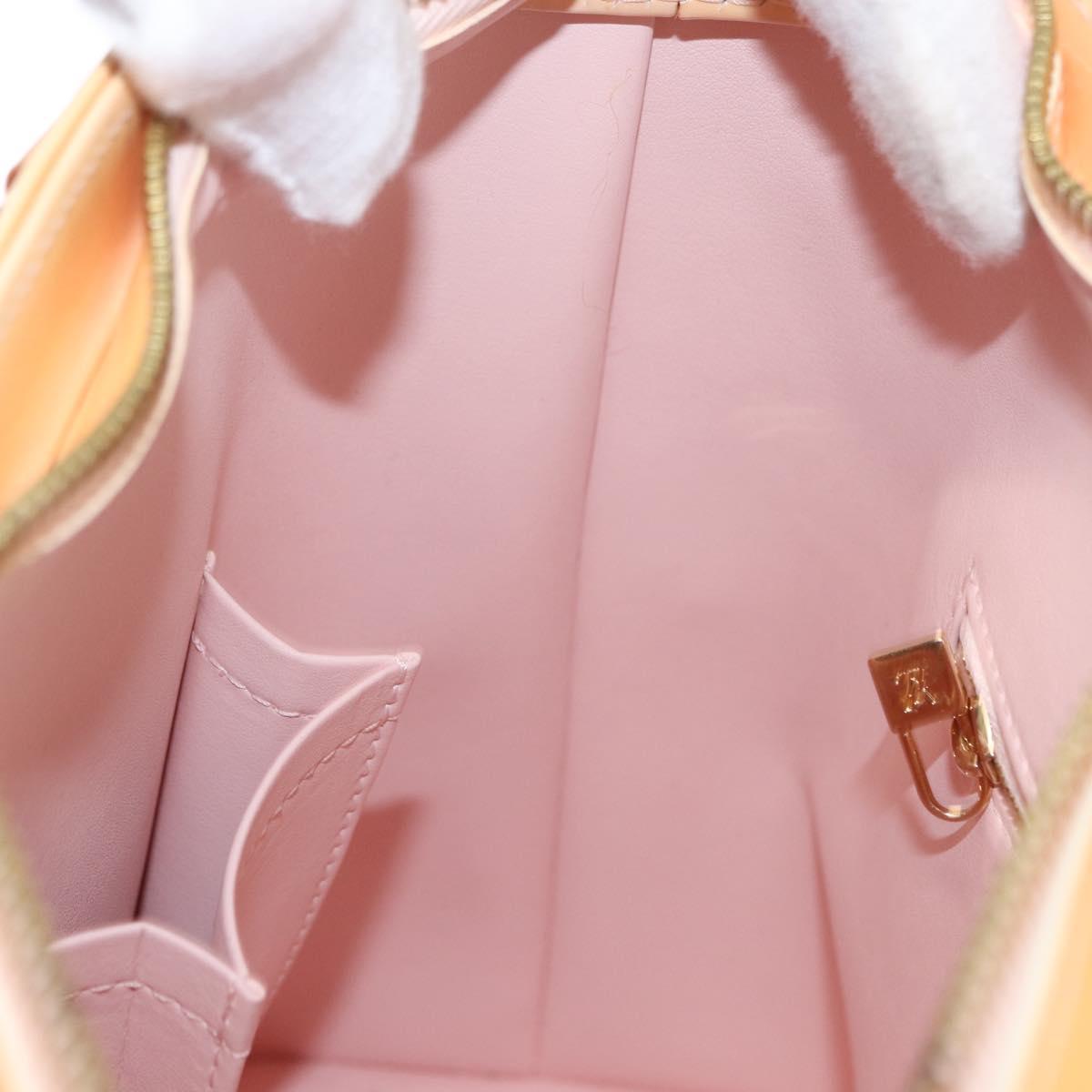 LOUIS VUITTON Monogram Vernis Houston Bag Marshmallow Pink M91302 Auth ep12253