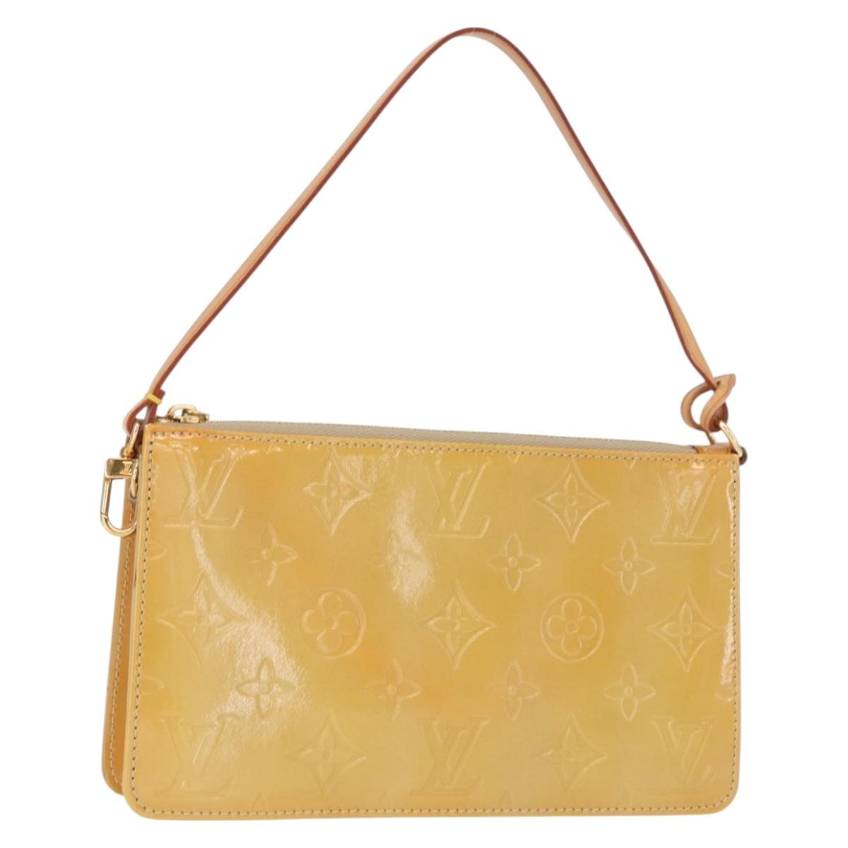 LOUIS VUITTON Monogram Vernis Lexington Pouch Beige M91010 LV Auth ep12256