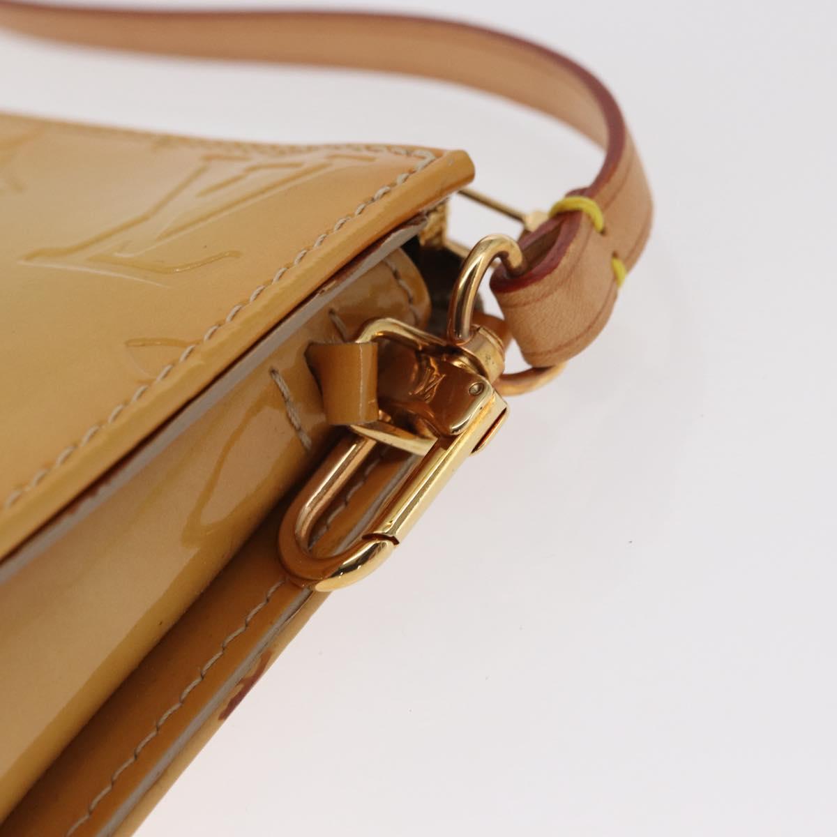 LOUIS VUITTON Monogram Vernis Lexington Pouch Beige M91010 LV Auth ep12256