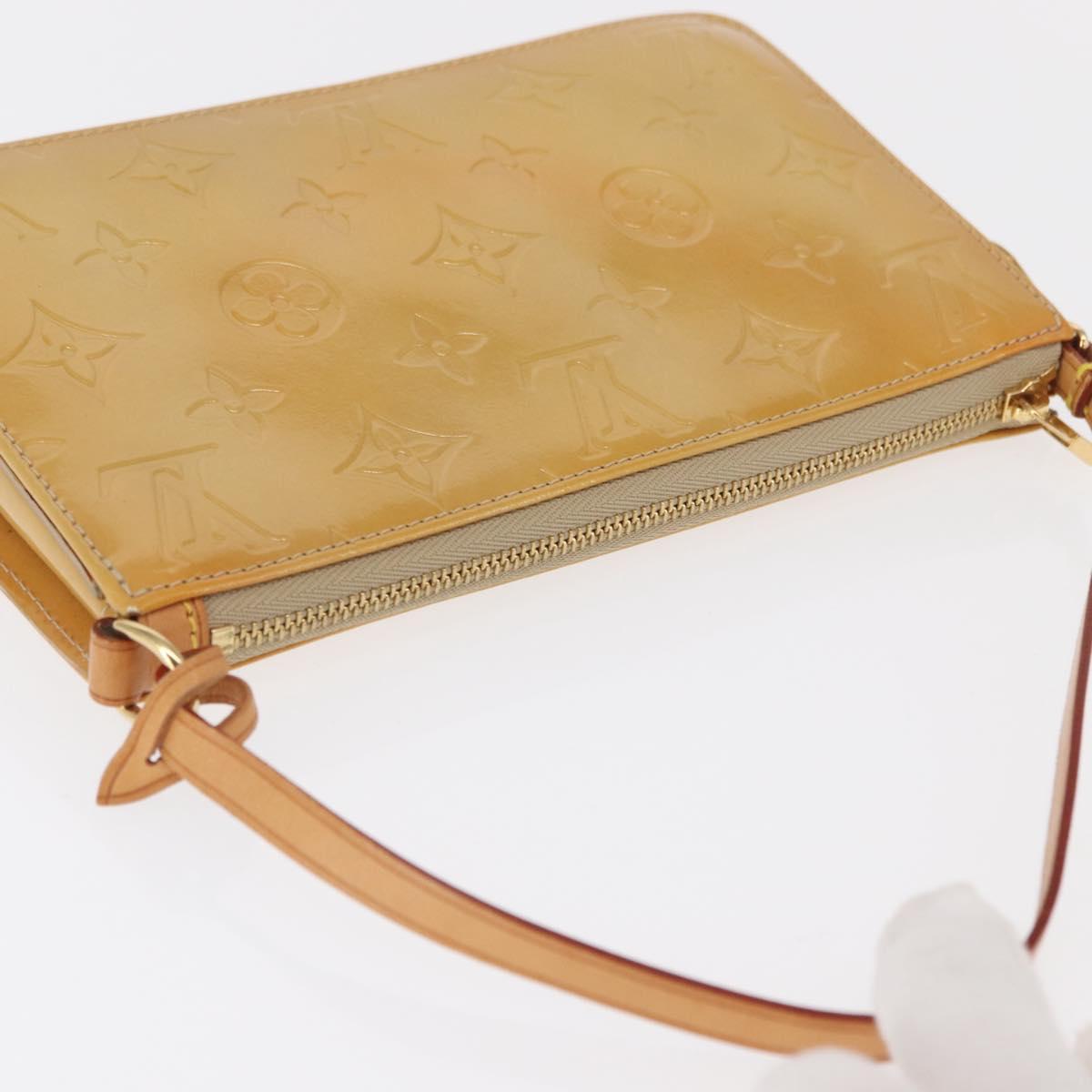 LOUIS VUITTON Monogram Vernis Lexington Pouch Beige M91010 LV Auth ep12256