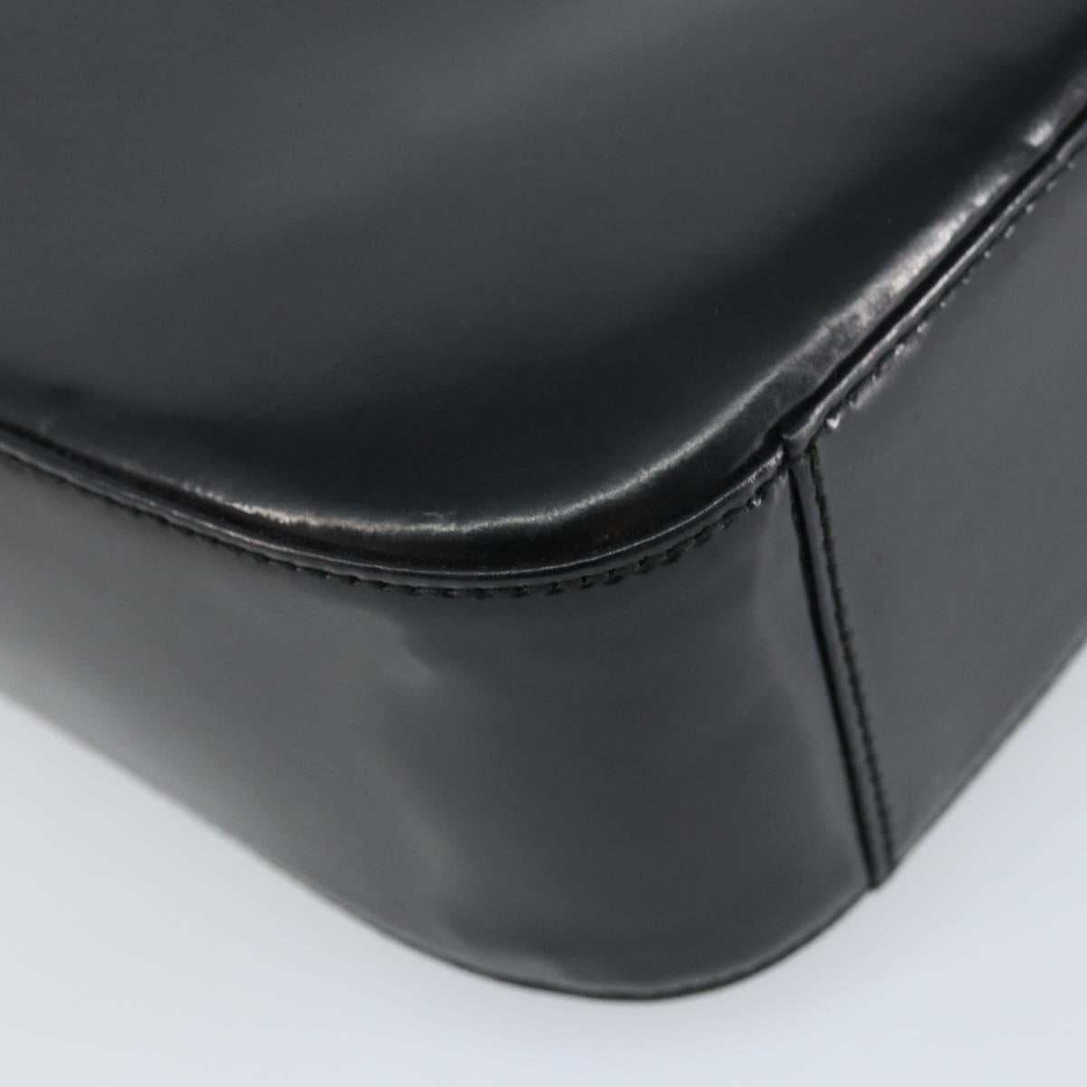 GUCCI Shoulder Bag Enamel Black 000 0506 Auth ep12258