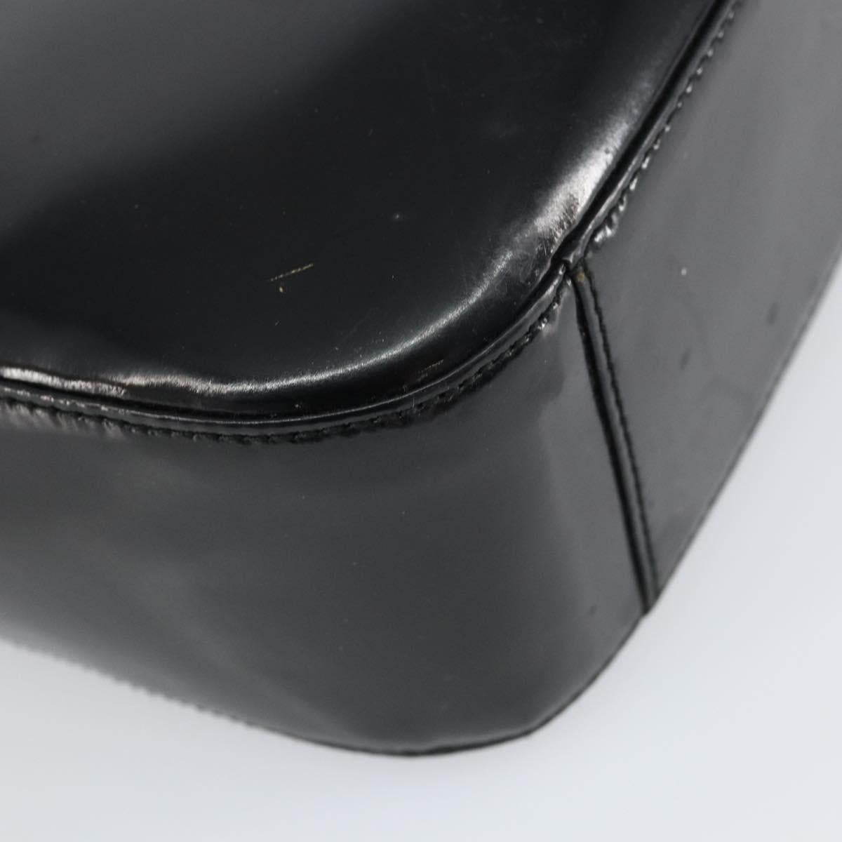 GUCCI Shoulder Bag Enamel Black 000 0506 Auth ep12258