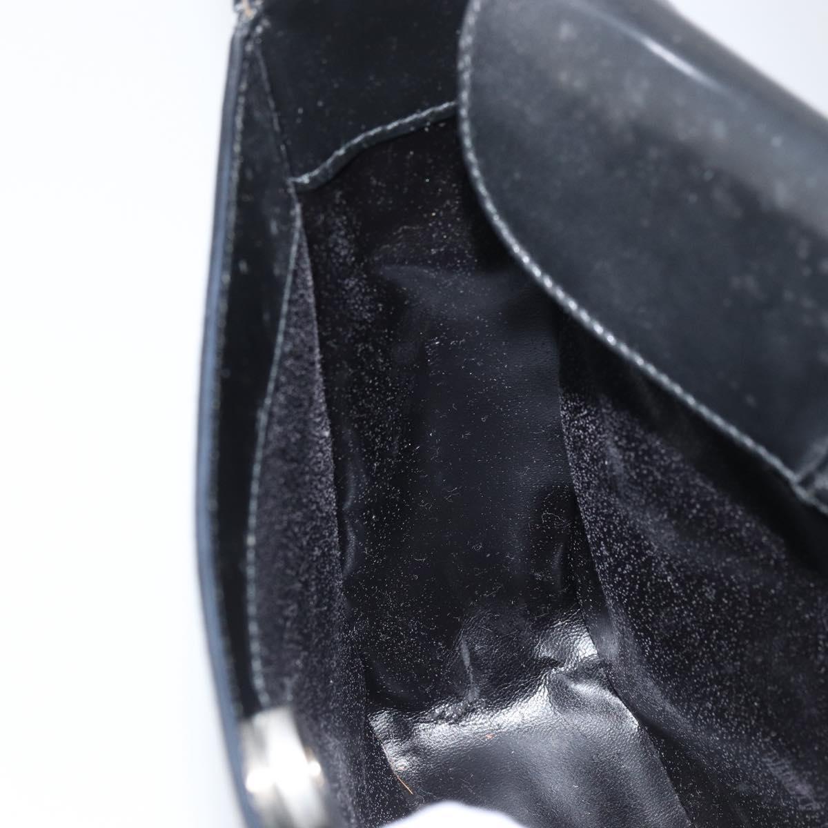 GUCCI Shoulder Bag Enamel Black 000 0506 Auth ep12258