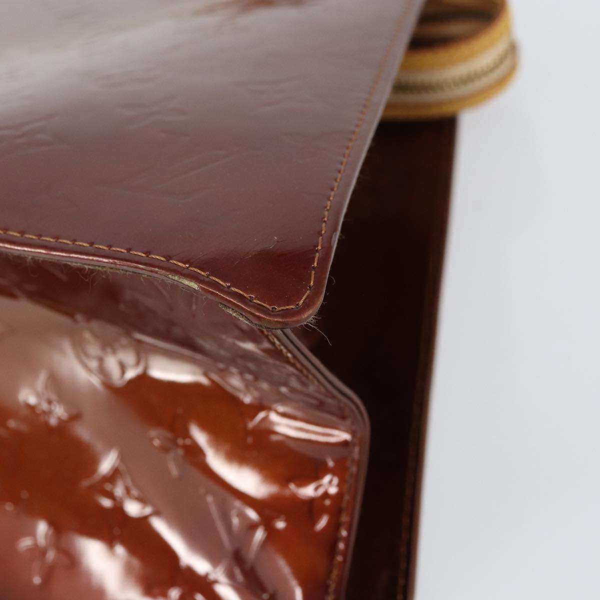 LOUIS VUITTON Monogram Vernis Forsyth Hand Bag Bronze M91113 LV Auth ep12259