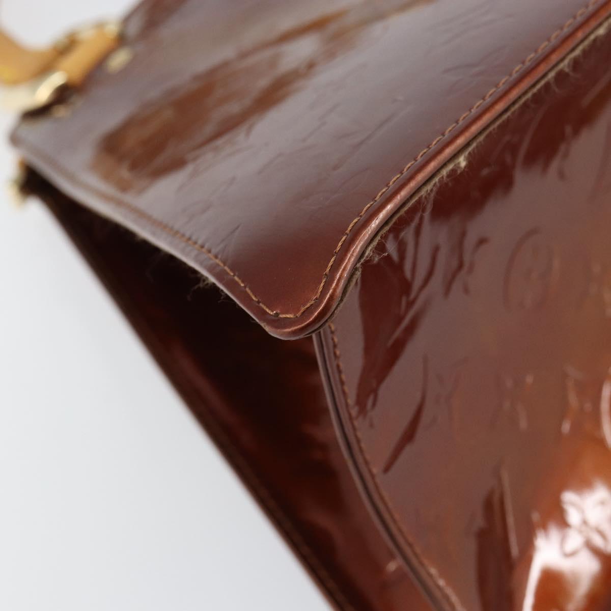 LOUIS VUITTON Monogram Vernis Forsyth Hand Bag Bronze M91113 LV Auth ep12259