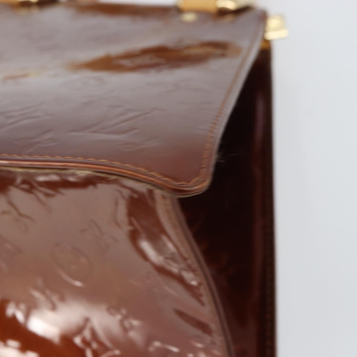 LOUIS VUITTON Monogram Vernis Forsyth Hand Bag Bronze M91113 LV Auth ep12259