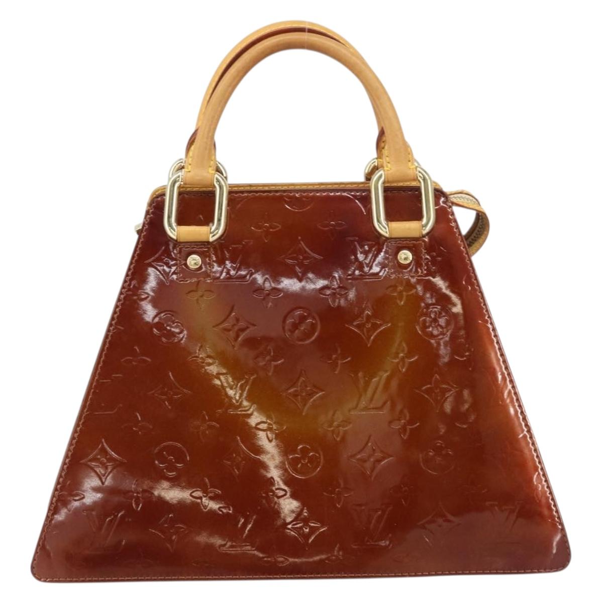 LOUIS VUITTON Monogram Vernis Forsyth Hand Bag Bronze M91113 LV Auth ep12259