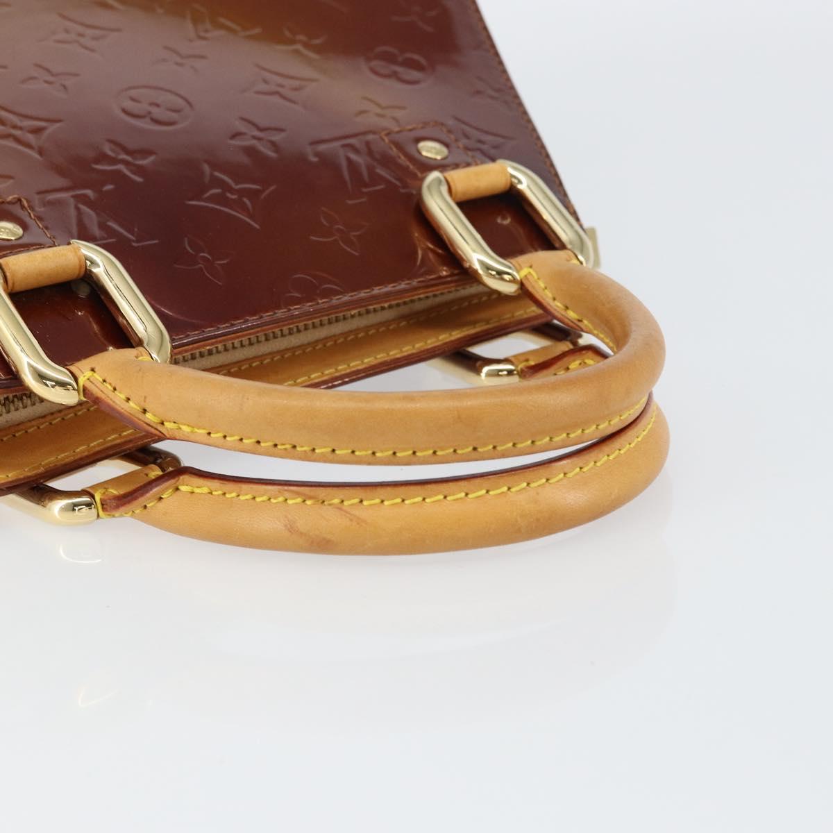 LOUIS VUITTON Monogram Vernis Forsyth Hand Bag Bronze M91113 LV Auth ep12259