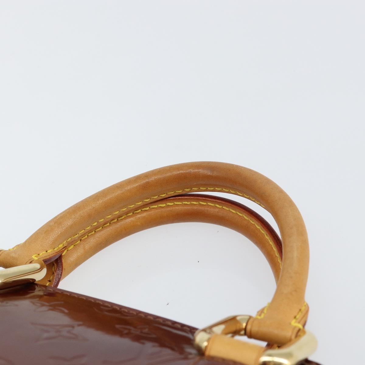 LOUIS VUITTON Monogram Vernis Forsyth Hand Bag Bronze M91113 LV Auth ep12259