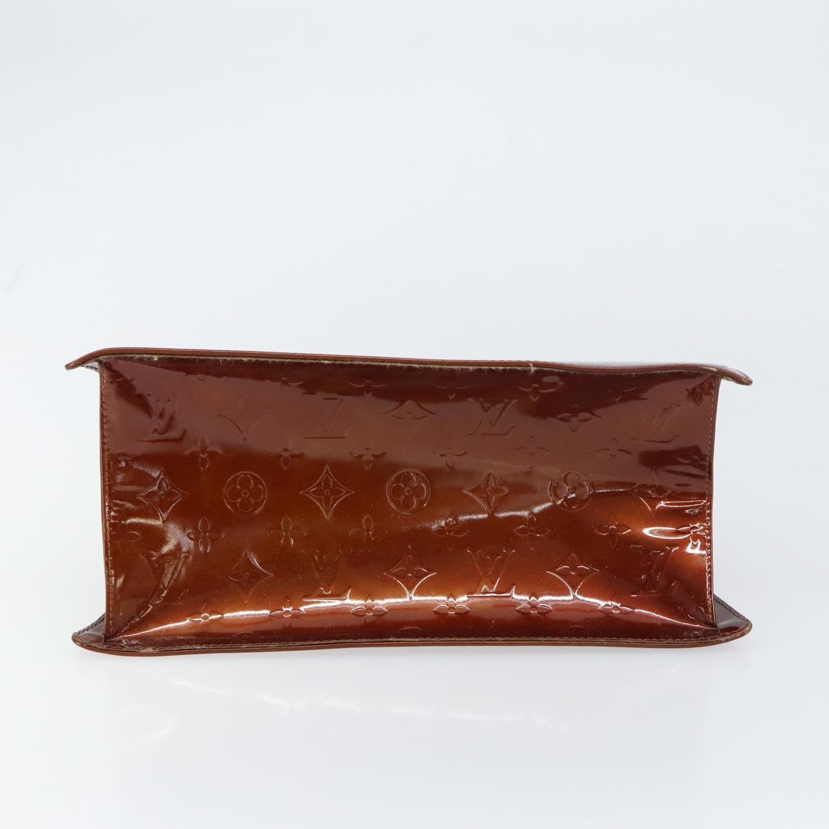 LOUIS VUITTON Monogram Vernis Forsyth Hand Bag Bronze M91113 LV Auth ep12259