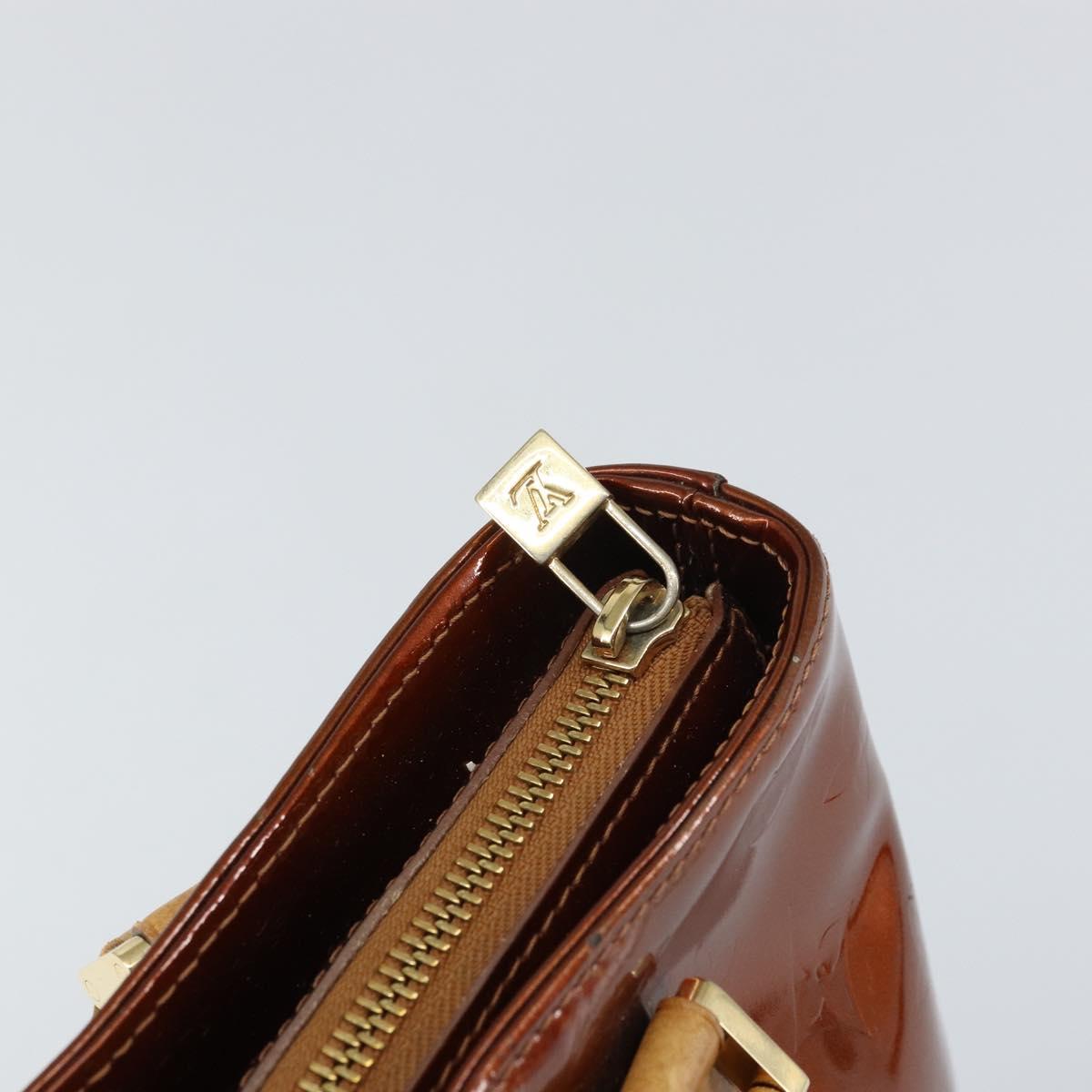 LOUIS VUITTON Monogram Vernis Houston Hand Bag Bronze M91122 LV Auth ep12270