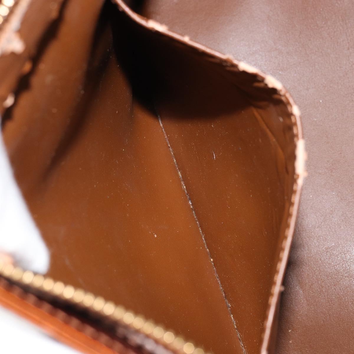 LOUIS VUITTON Monogram Vernis Houston Hand Bag Bronze M91122 LV Auth ep12270