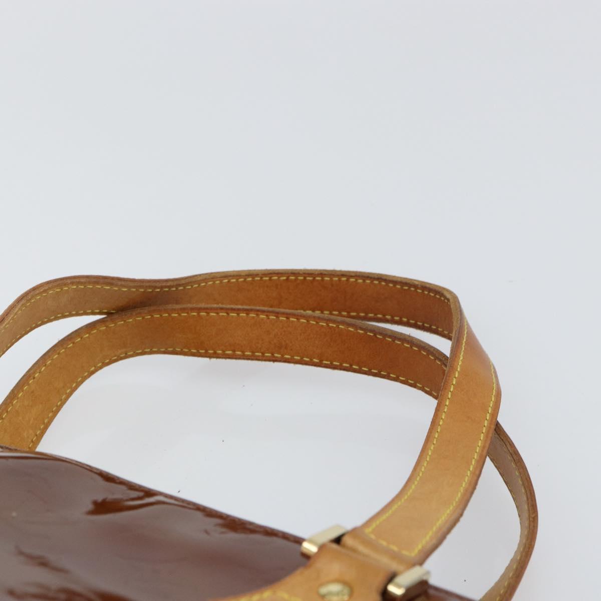 LOUIS VUITTON Monogram Vernis Houston Hand Bag Bronze M91122 LV Auth ep12270
