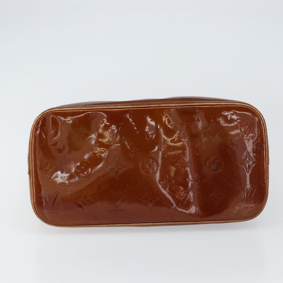 LOUIS VUITTON Monogram Vernis Houston Hand Bag Bronze M91122 LV Auth ep12270