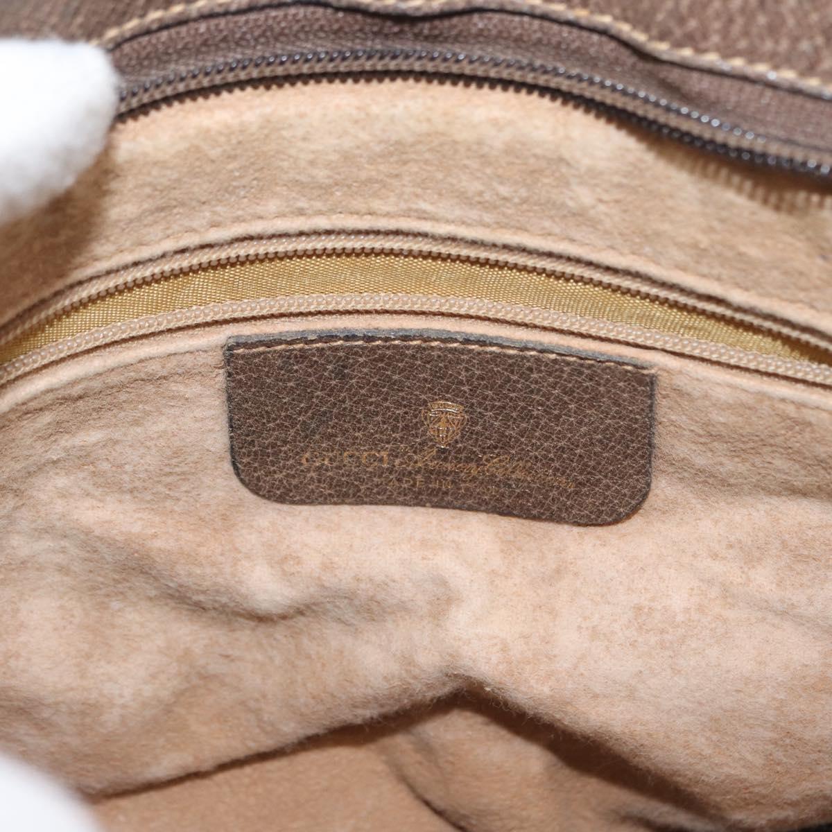 GUCCI GG Supreme Web Sherry Line Bag PVC Beige Gold 904 02 035 Auth ep12282
