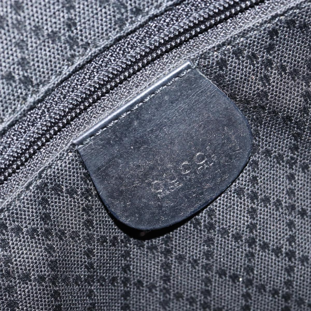 GUCCI Bamboo Tote Bag Nylon Black Silver 002 1364 0439 Auth ep12286