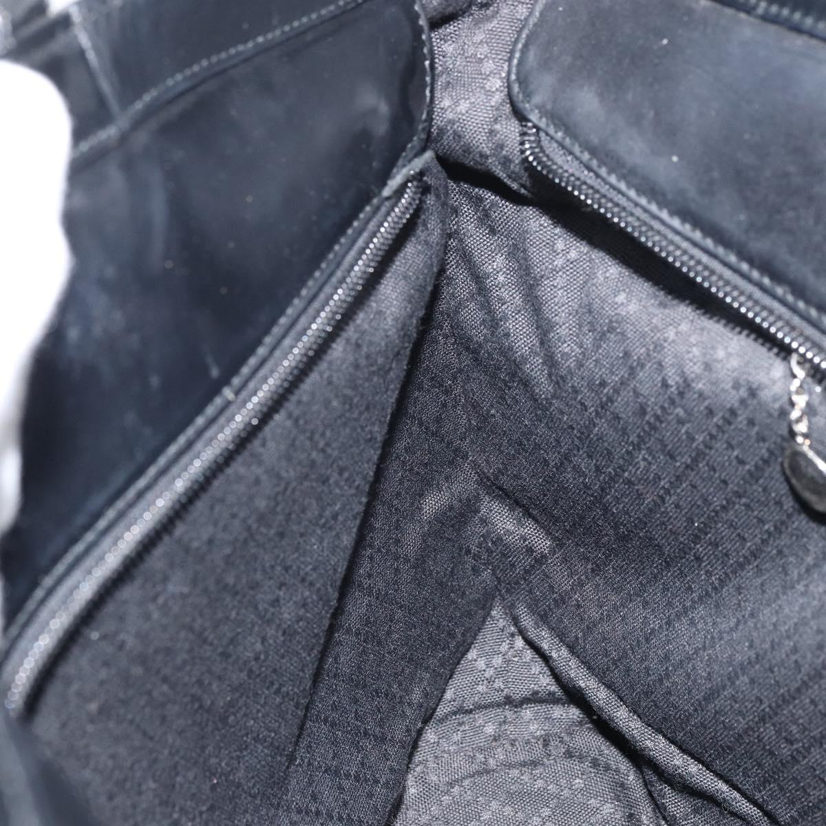 GUCCI Bamboo Tote Bag Nylon Black Silver 002 1364 0439 Auth ep12286