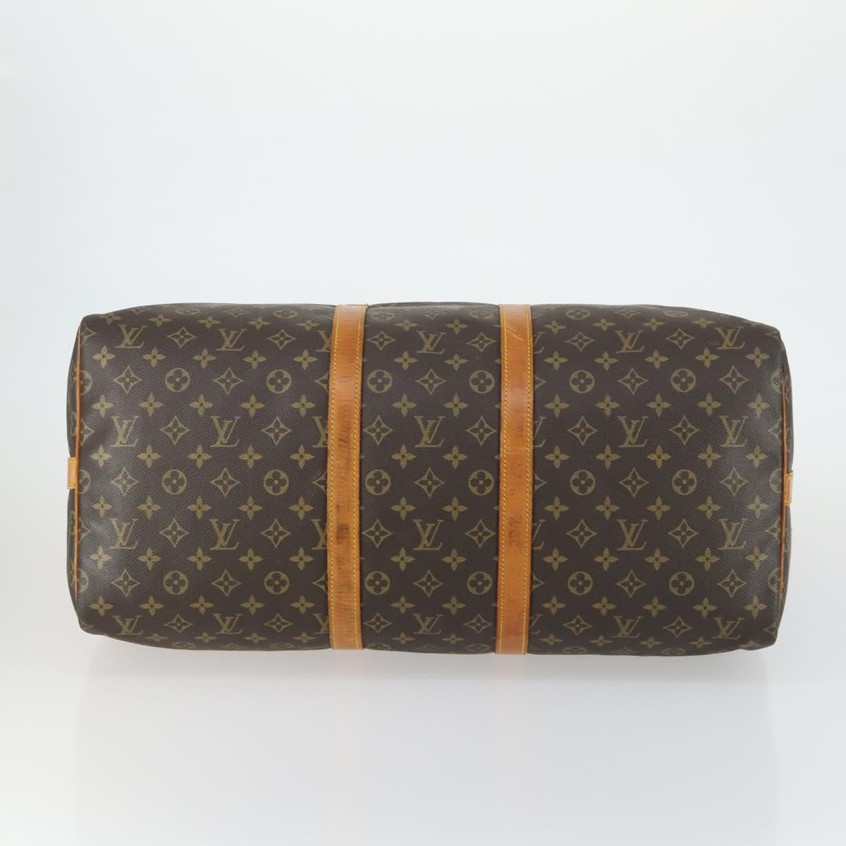 LOUIS VUITTON Monogram Keepall Bandouliere 55 Boston Bag M41414 LV Auth ep12288