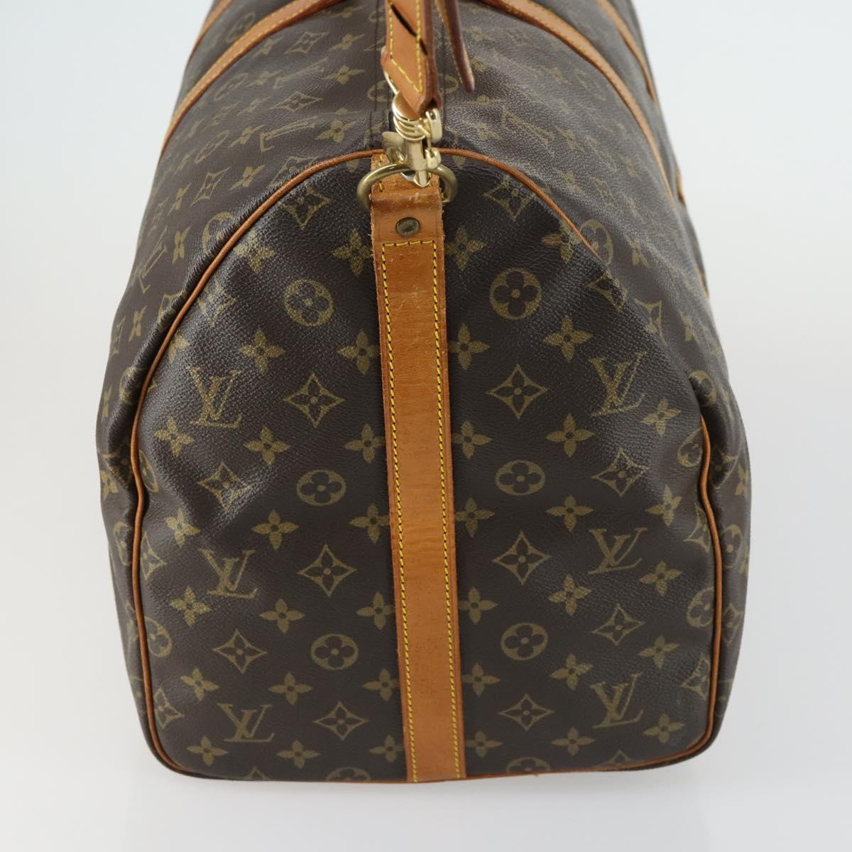 LOUIS VUITTON Monogram Keepall Bandouliere 55 Boston Bag M41414 LV Auth ep12288