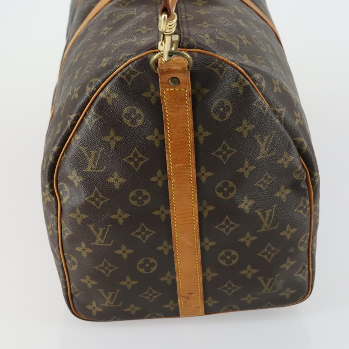 LOUIS VUITTON Monogram Keepall Bandouliere 55 Boston Bag M41414 LV Auth ep12288