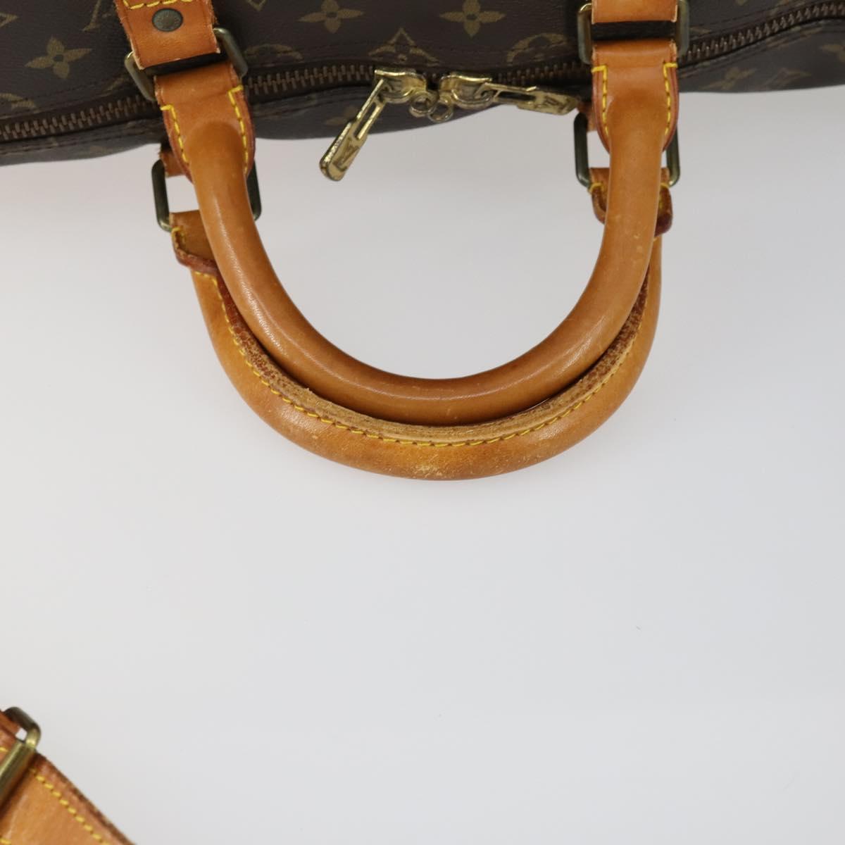 LOUIS VUITTON Monogram Keepall Bandouliere 55 Boston Bag M41414 LV Auth ep12288