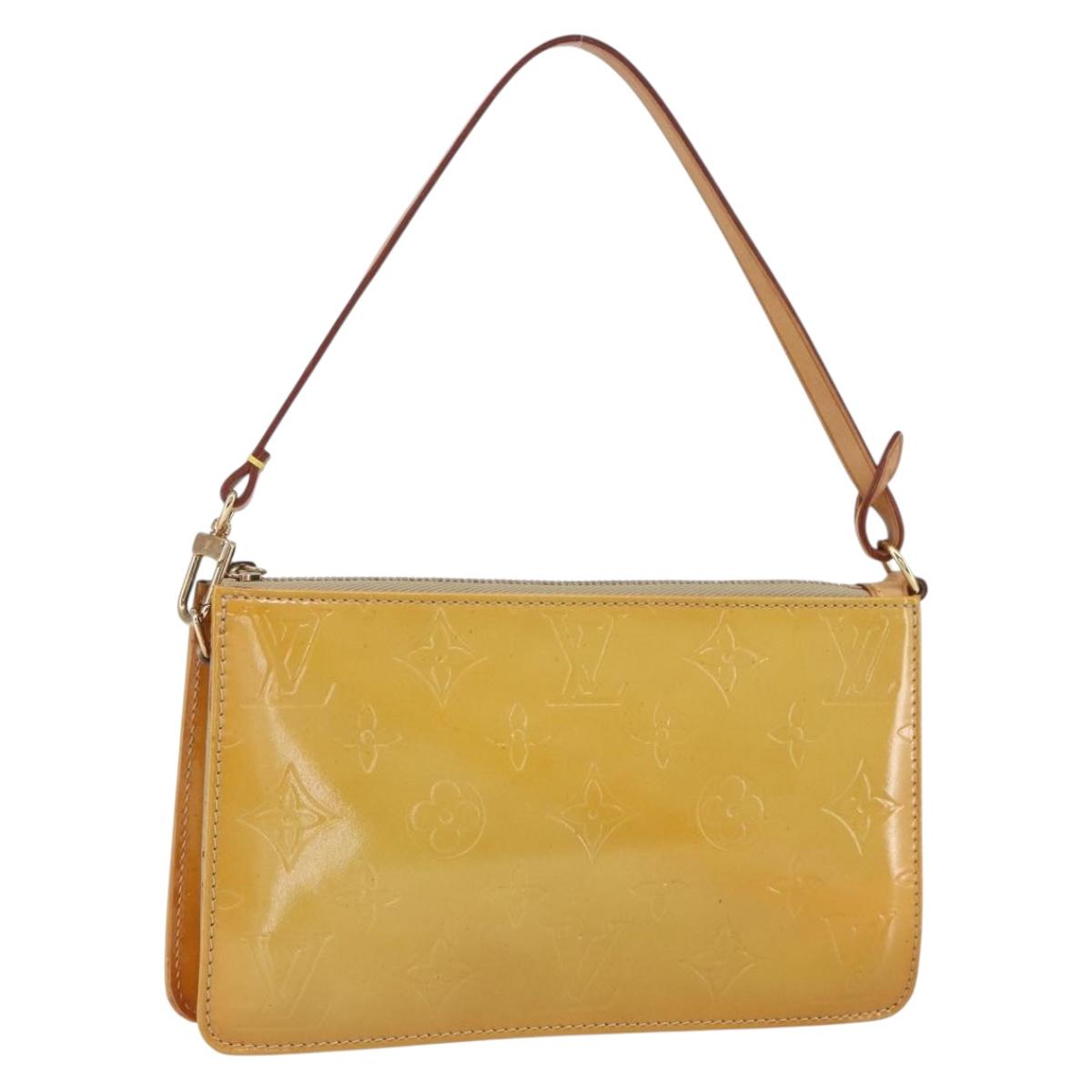 LOUIS VUITTON Monogram Vernis Lexington Pouch Beige M91010 LV Auth ep12290