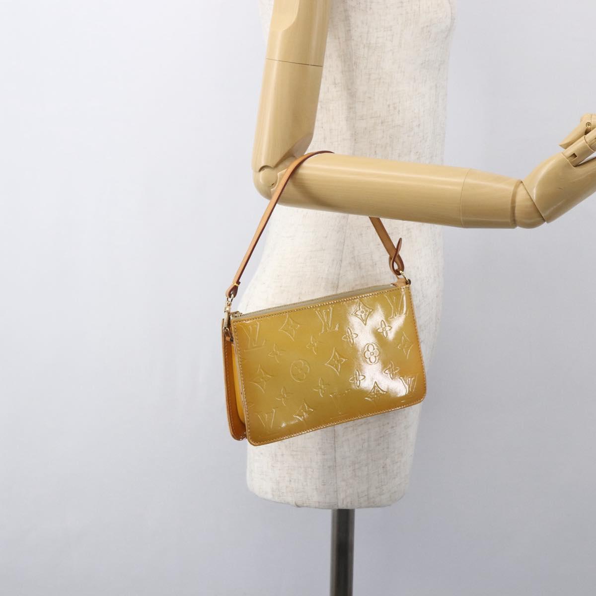 LOUIS VUITTON Monogram Vernis Lexington Pouch Beige M91010 LV Auth ep12290