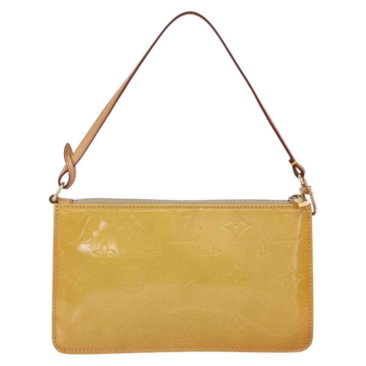 LOUIS VUITTON Monogram Vernis Lexington Pouch Beige M91010 LV Auth ep12290
