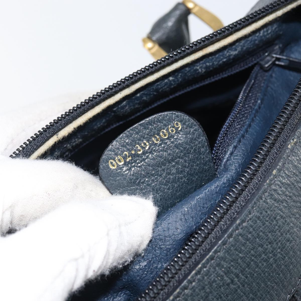 GUCCI GG Supreme Sherry Line Bag PVC 2way Navy Red gold 002 39 0069 Auth ep12291