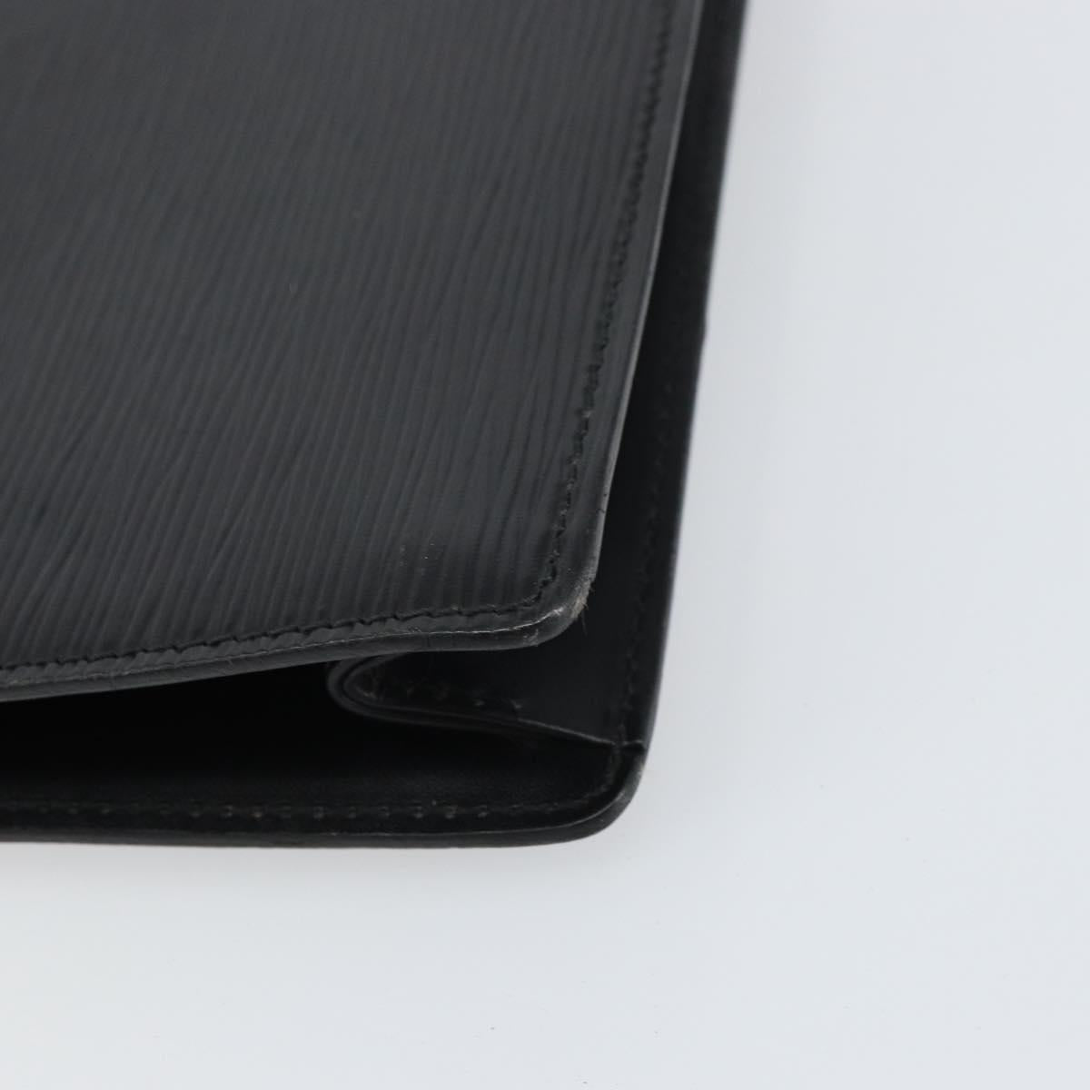 LOUIS VUITTON Epi Serie Dragonne Clutch Bag Black Noir M52612 LV Auth ep12293